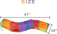 iCAGY Cat Tunnel Toys for Indoor Cats Kittens Rabbits - 47" (Shape S) / Rainbow - image 4