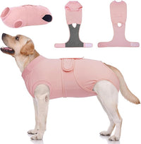 Kuoser Dog Surgery Suit Female Spay, Dog Recovery Suit Male Neuter, Puppy Clothes Onesie for Surgery Anti Licking Abdominal Wounds Pet Surgical Recovery Bodysuit Shirt, Substitute E-Collar & Cone