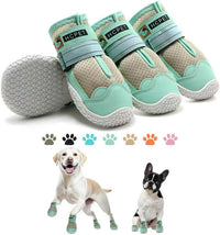 Dog Boots Waterproof Dog Shoes for Medium Large Dogs - Green / Width 2.36 in