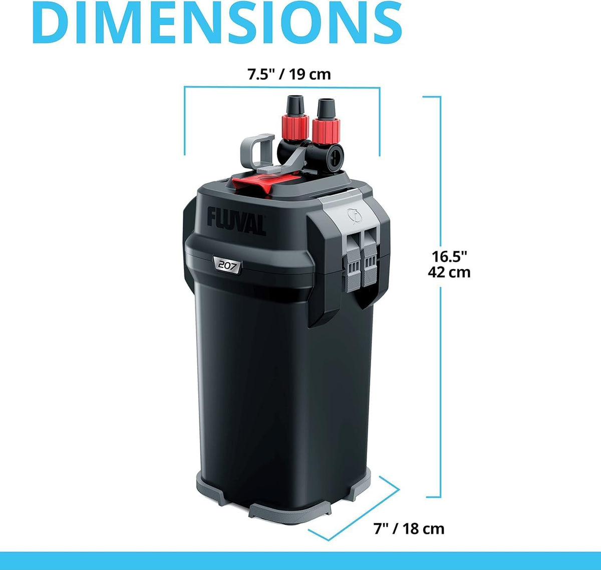 Fluval 207 Perfomance Canister Filter for Aquariums up to 45 Gallons – Essentials for Fish - 45 Gallons - image 2