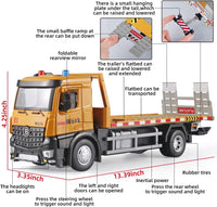 OANMYJJO diecast toy crane truck with extended boom and telescoping hook - view 12