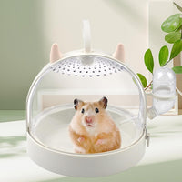 Hamster Carrier Cage Portable Cages Small Animals Carry Travel Case - 【White】 - image 3