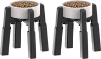 Dog Bowl Stand with Adjustable Height and Width [Stand Only] – Essentials for Dogs - 2 Pack For Bowl / H: 6.3-10.6''; W: 6.1-10.4''