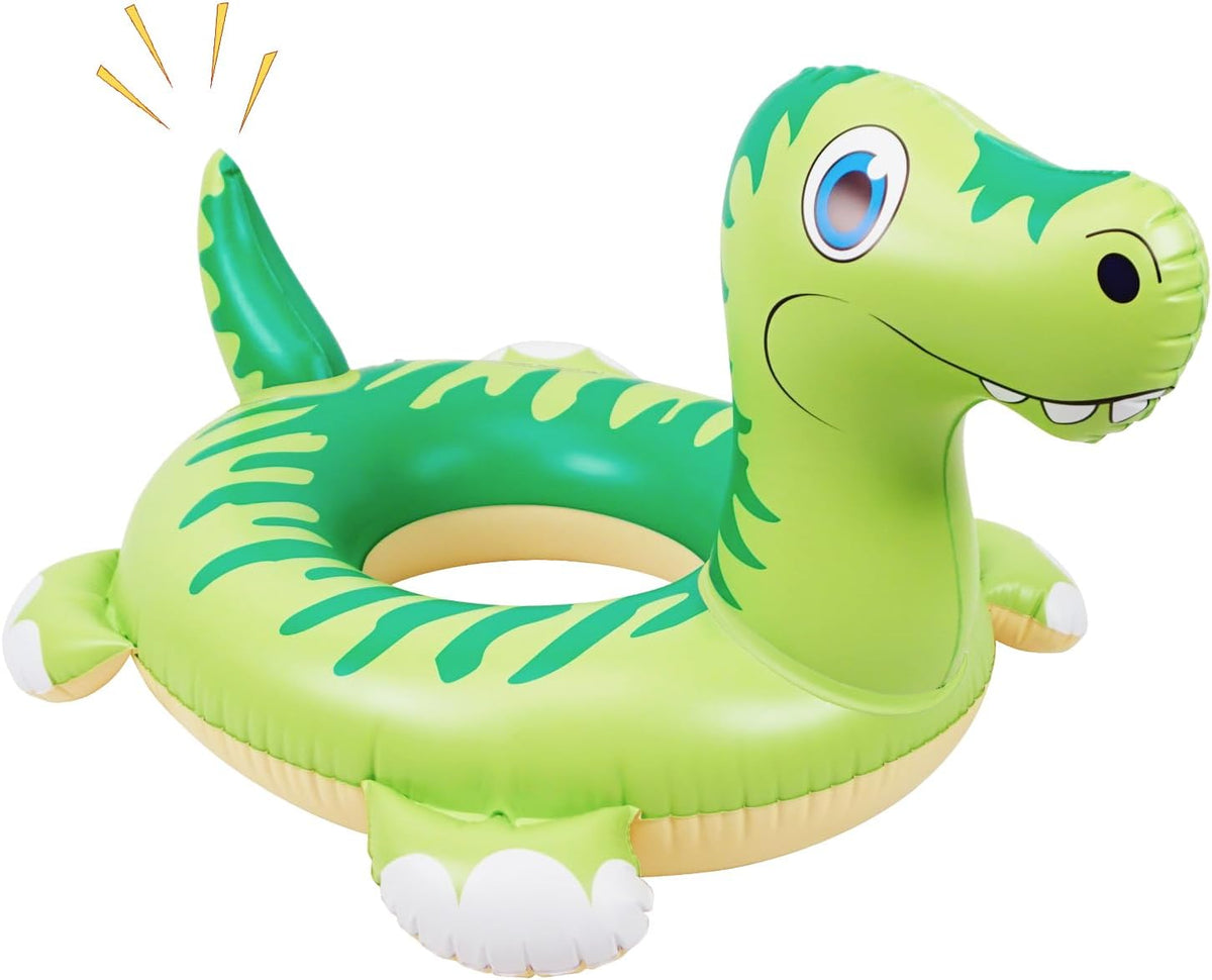 HOHQB green Tyrannosaurus dinosaur pool float swim ring for kids