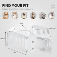 Sweetcrispy Dog Playpen, Plastic Puppy Pet Fence - White / 6 / 24 Inch - image 3