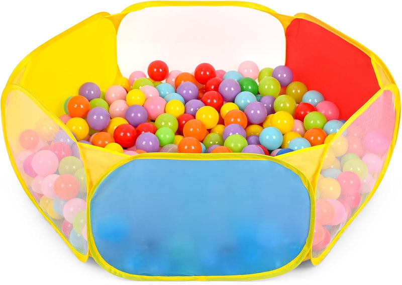 Eocolz Kids Ball Pit Large Pop Up Childrens Ball Pits Tent - Blue Yellow Red Green