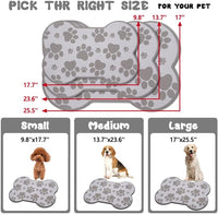 Dog Food Mats for Floors Waterproof - Gray / 23.6"L x 15.7"W - image 4