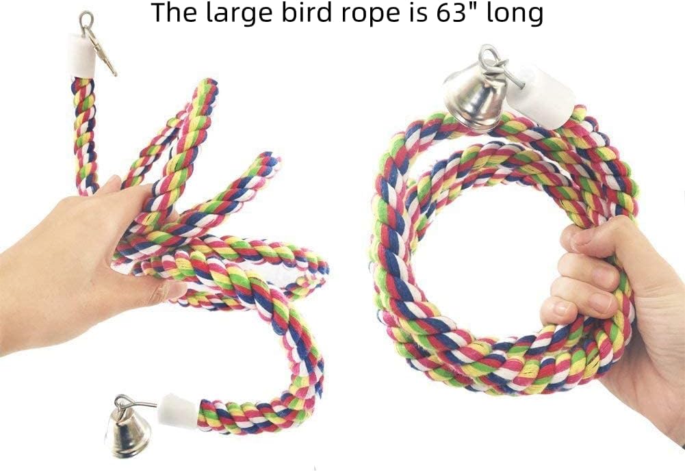 Bird Rope Perch Parakeet Toys, Spiral Cockatiel Toy - image 2
