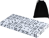 50 Pack 16MM White Dice, Six Sided Standard Opaque - 100