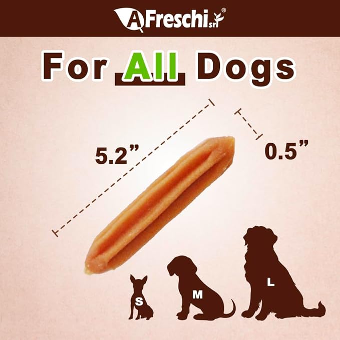 Afreschi Natural Turkey Treats Mini Bars – 6 oz, USA-Sourced Trukey, All-Natural, Hypoallergenic, Low-Fat, Healthy & Easily Digestible, Puppy & Training Snack
