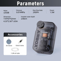 Aquarium Air Pump,Ultra-Quiet/Small Size/More Output Air Pump for Fish Tank 1.5w/29GPH/14Kpa,with - 1.5W/29GPH （20-40gal） - image 4
