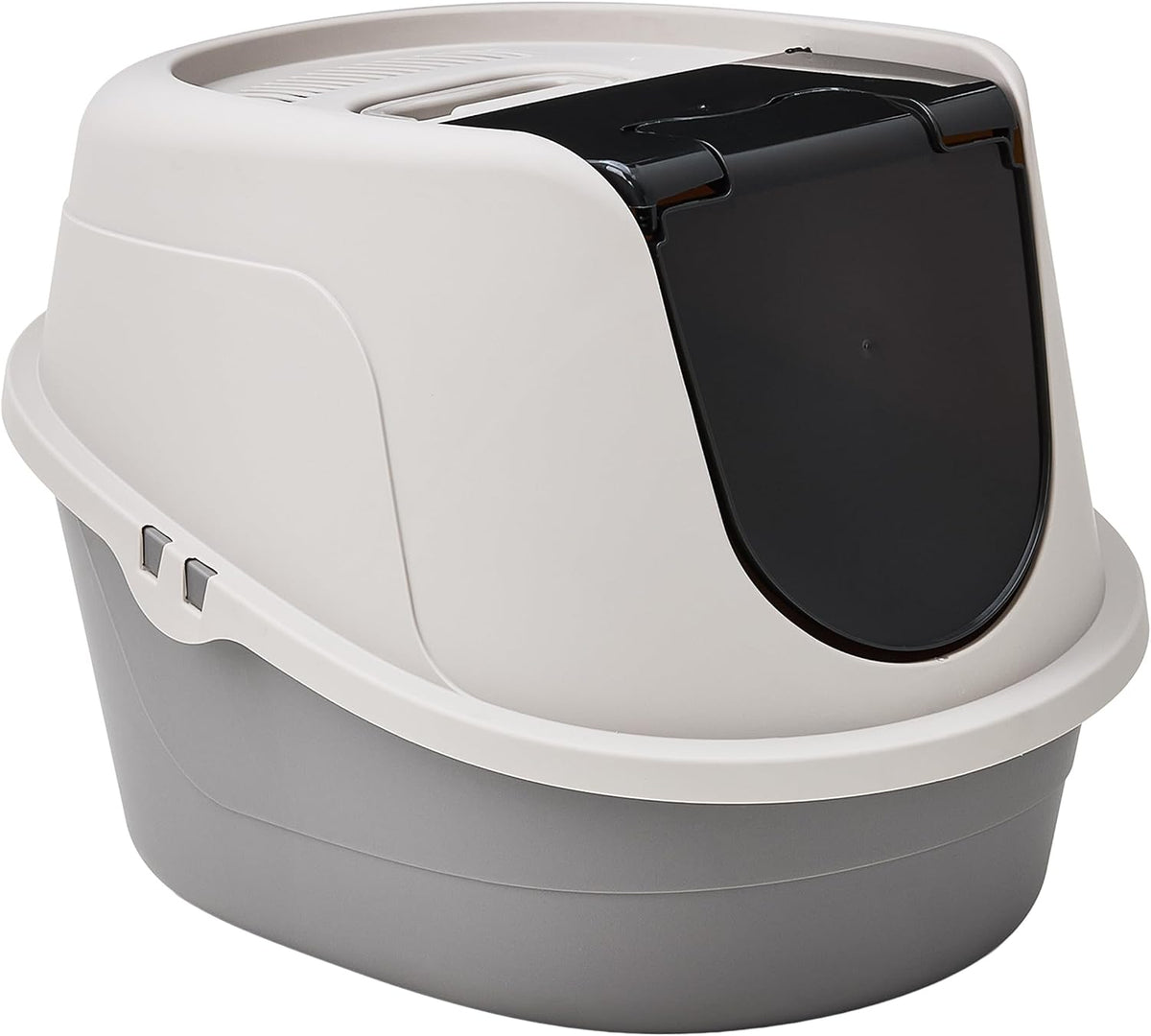 Amazon Basics No-Mess Hooded Enclosed Cat Litter Box with Odor - Large (Pack of 1)