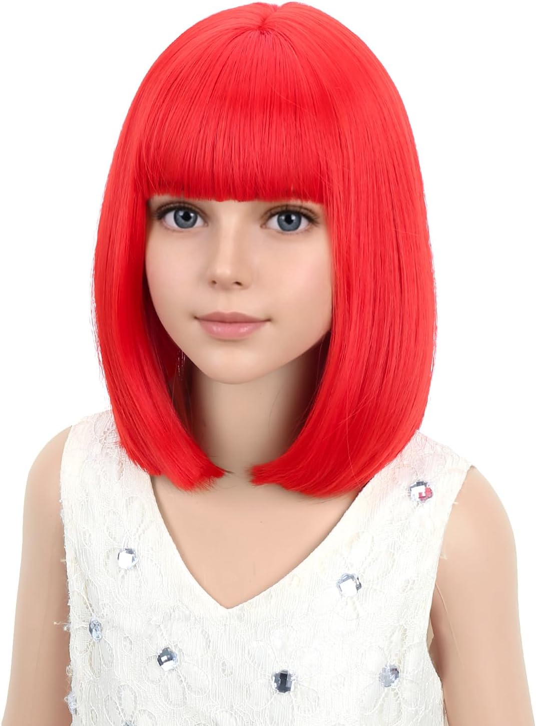 PATTNIUM kids dark blue short bob wig, synthetic with adjustable cap - view 23