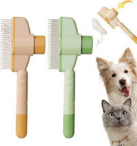 TemApex 2-piece pet comb for dogs and cats with long and short stainless steel teeth