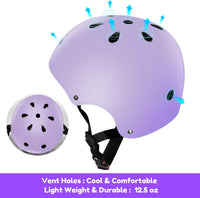 Besttravel Kids Helmet, Toddler Adjustable Kids Ages 3-8 Years Old Boys Girls Multi-Sports Safety - Purple - image 4