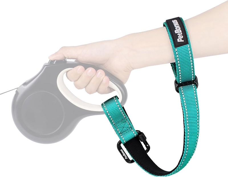 PetBonus Dog Leash Wrist Strap with Lockable Clip for Dog Retractable - Turquoise / 1 Pack