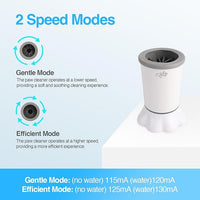 ALL FOR PAWS Low Noise Automatic Dog Paw Cleaner Electric Dog Paw Washer Cup for Dog Muddy Claws, USB Rechargeable Pet Foot Washer for Small and Medium-Sized Dogs