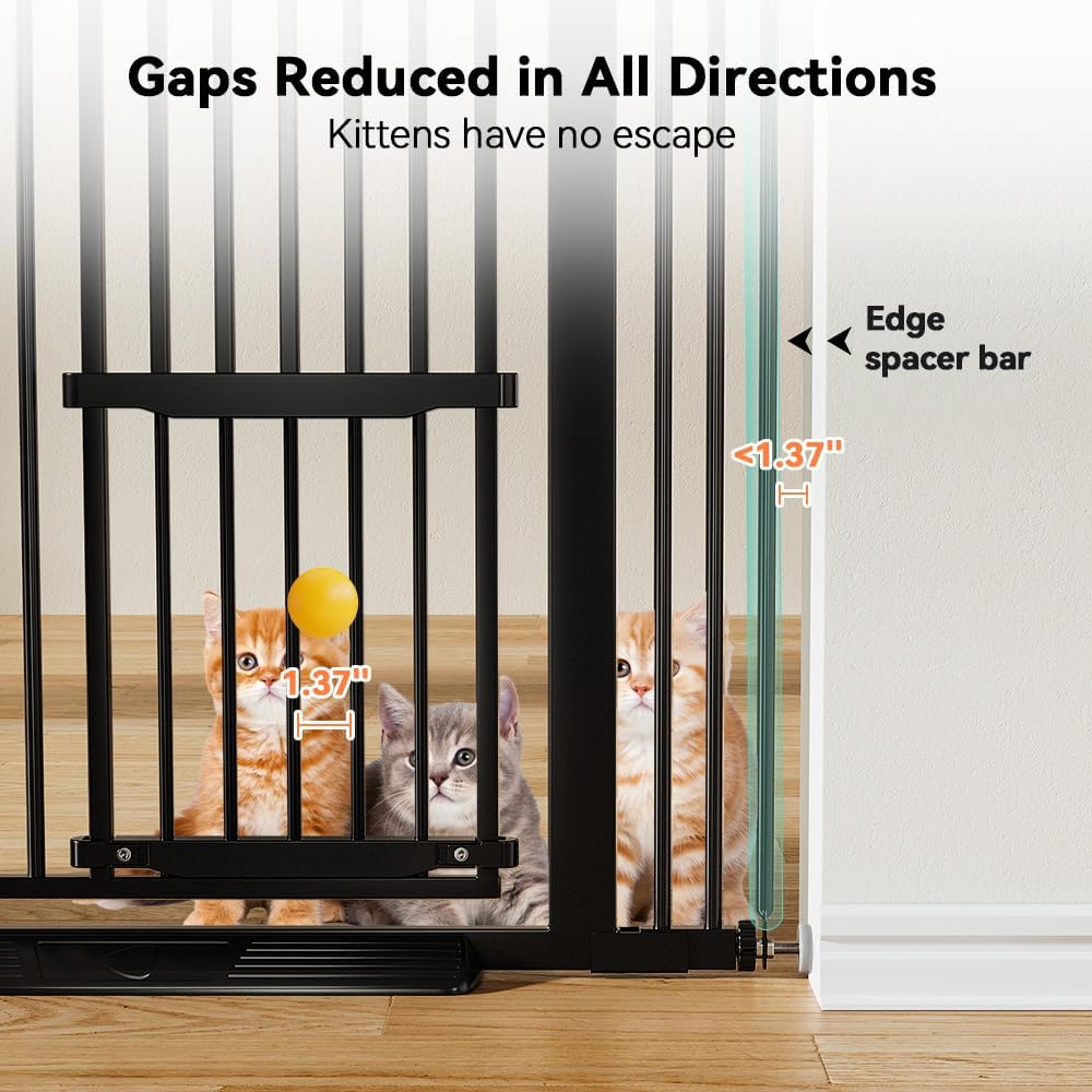 COMOMY 71" Extra Tall Pet Gate - Black / 71" Tall x 40.6" Wide - image 4
