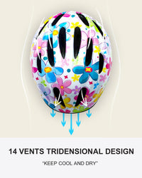 BeBeFun girls bike helmet in pink with 12 air vents and adjustable fit knob, ages 3 to 10 - view 22