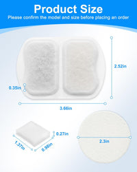 Replacement filter set for oneisall 7L dog water fountain, 10 filters with pre-filters and sponges - view 4