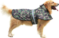 HDE Dog Raincoat with Hood & Leash Hole S-XL Dog Rain Jacket Ducks L – Essentials for Dogs - Large / Green Camo - image 2