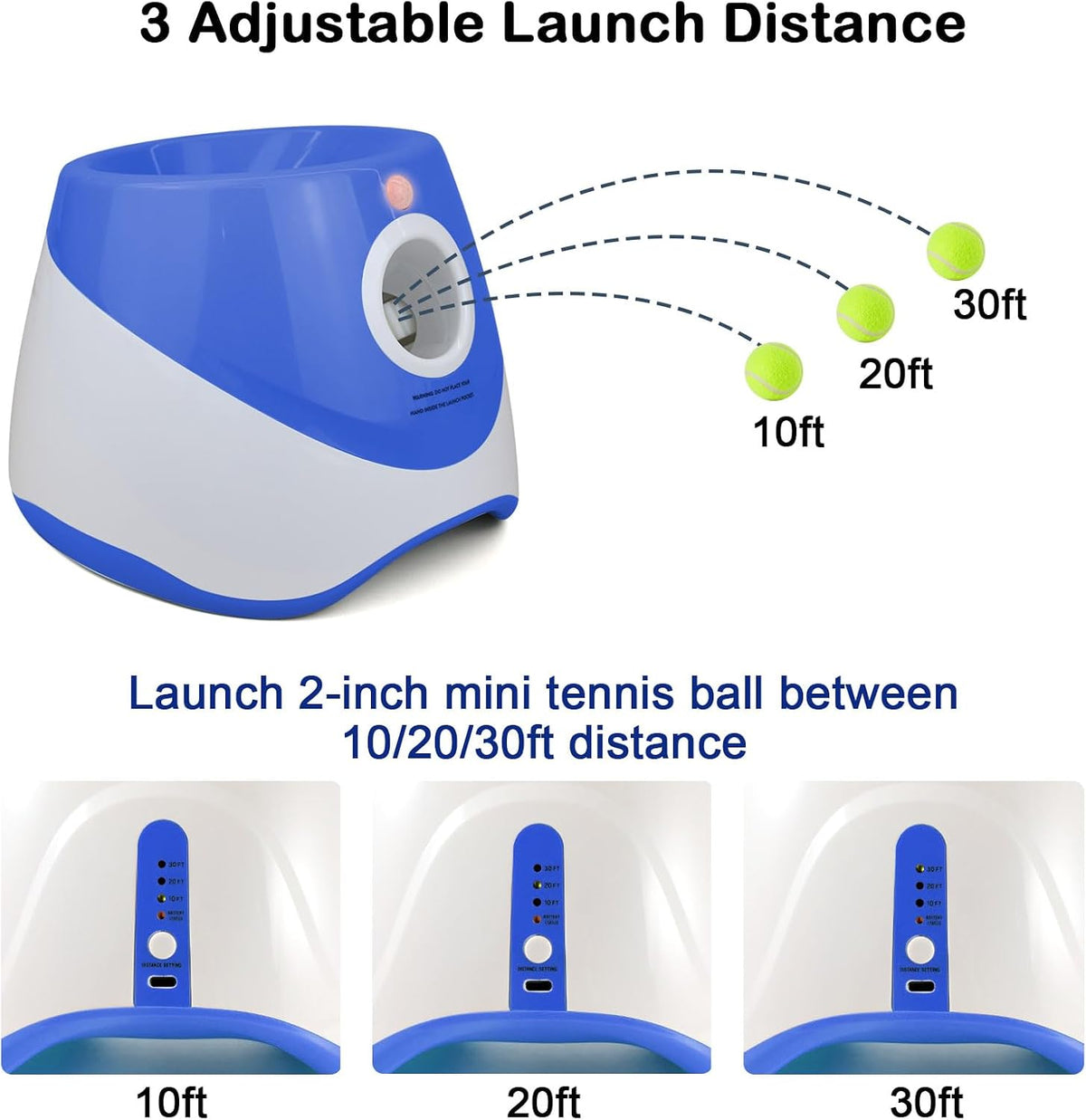 MEKAPLE Automatic Dog Ball Launcher - Launcher - Deep Blue - image 4