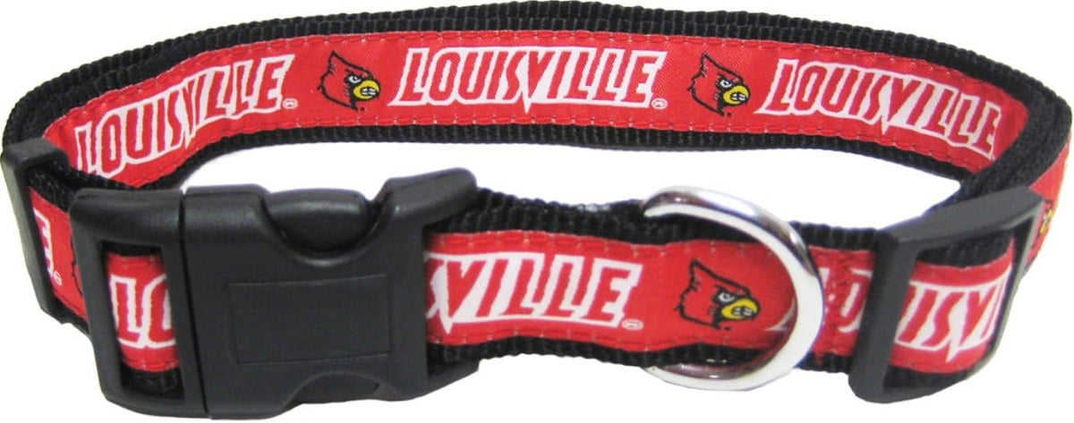 Pets First Collegiate PET Collar New Version Texas Longhorns Dog - Medium / Louisville Cardinals