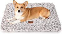 Dog Bed Crate Pad for Small Dogs 24"x18" Coffee – Essentials for Dogs - Medium 30"x20" / Rosette Pattern Brown