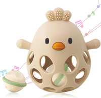 ChooKaChoo 2-in-1 Baby Teething Rattle Toy - Beige