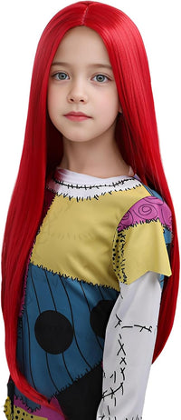MUPUL kids long black braided wig with bangs for Halloween costumes - view 29