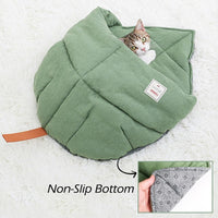 Cat Sleeping Bag Cave Bed with Non-Slip Bottom – Essentials for Cats - Green / M - image 4