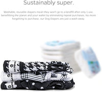 Pet Parents® Washable Dog Diapers (3pack) + Extendrs® of Durable Doggie Diapers, Premium Dog Diapers Female (X-Large, Luxe)