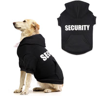 Security Dog Sweater Soft Brushed Fleece Clothes Hoodie Sweatshirt - Large
