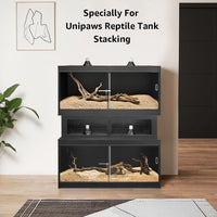 unipaws 110 Gallon Reptile Tank for Lizards - Black / Stacker for 110 Gallon Tank - image 2