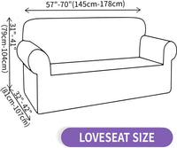 Super Stretch Couch Cover Universal Sofa Covers with Elastic Bottom - - Wine Red / Medium (57"-70") - image 2