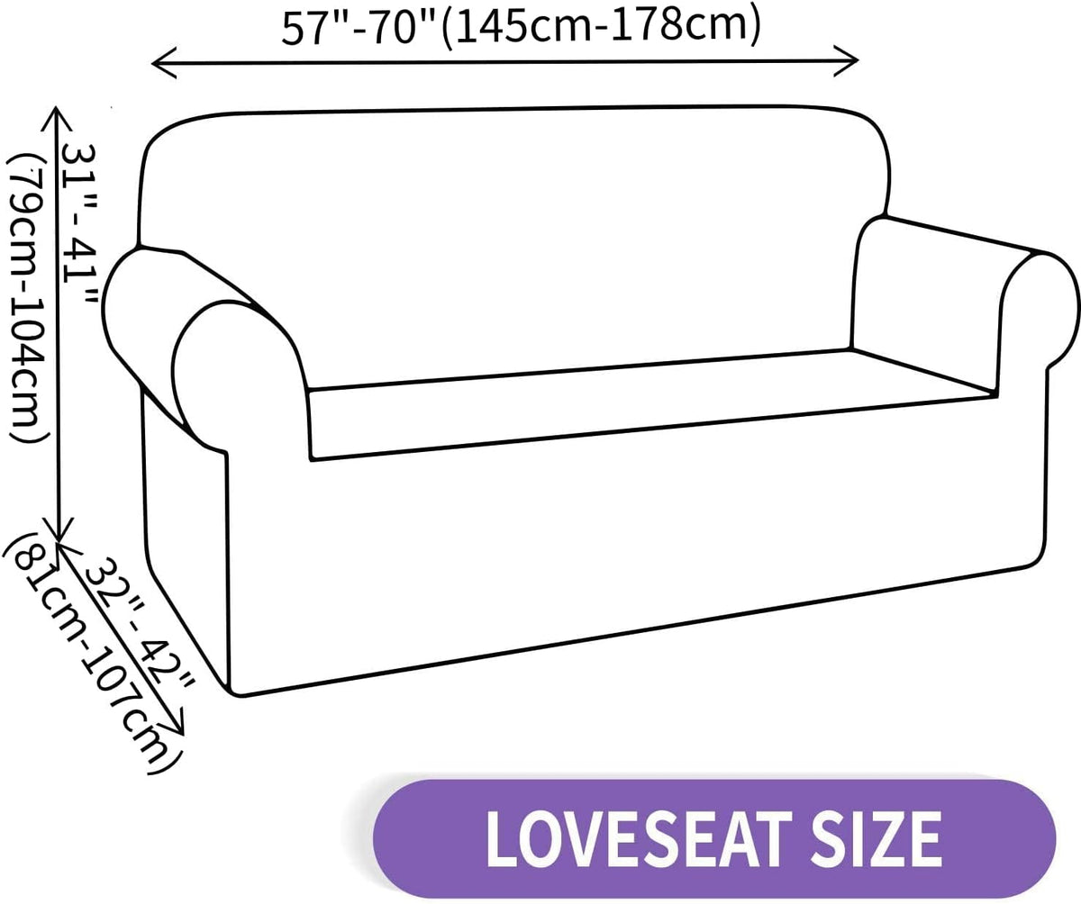 Super Stretch Couch Cover Universal Sofa Covers with Elastic Bottom - - Wine Red / Medium (57"-70") - image 2
