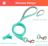 Hipubby Dog Harness Small Sized and Leash Set - Pink Green / XXS (Chest: 11"-12.5") - image 4