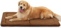 Made4Pets Dog Crate Pad Bed for Large Dogs, Washable & Reversible, Anti-Slip Kennel Mat for Cozy Sleeping, Soft Fluffy Dog Bed for Indoor & Outdoor Use, 41"x29", Brown