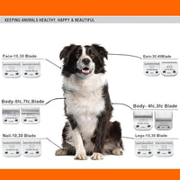 3PCS 30 Blades Dog Grooming Clipper Blades Compatible with Andis Pet Clipper/Oster A5/Wahl KM Series Dog Clipper,Ceramic Blade & Stainless Steel Blade