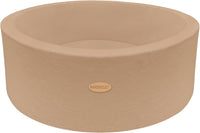 HARBOLLE 35.4" Soft Fleece Ball Pit for Toddlers - Brown