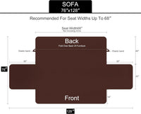 U-NICE HOME Loveseat Sofa Cover for 2 Cushion Couch, Dark Grey – Essentials for Pets - Chocolate/Chocolate / 68"sofa L - Large - image 3
