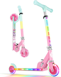 BELEEV V2 Scooters for kids Light-Up Wheels & Stem & Deck - Pink