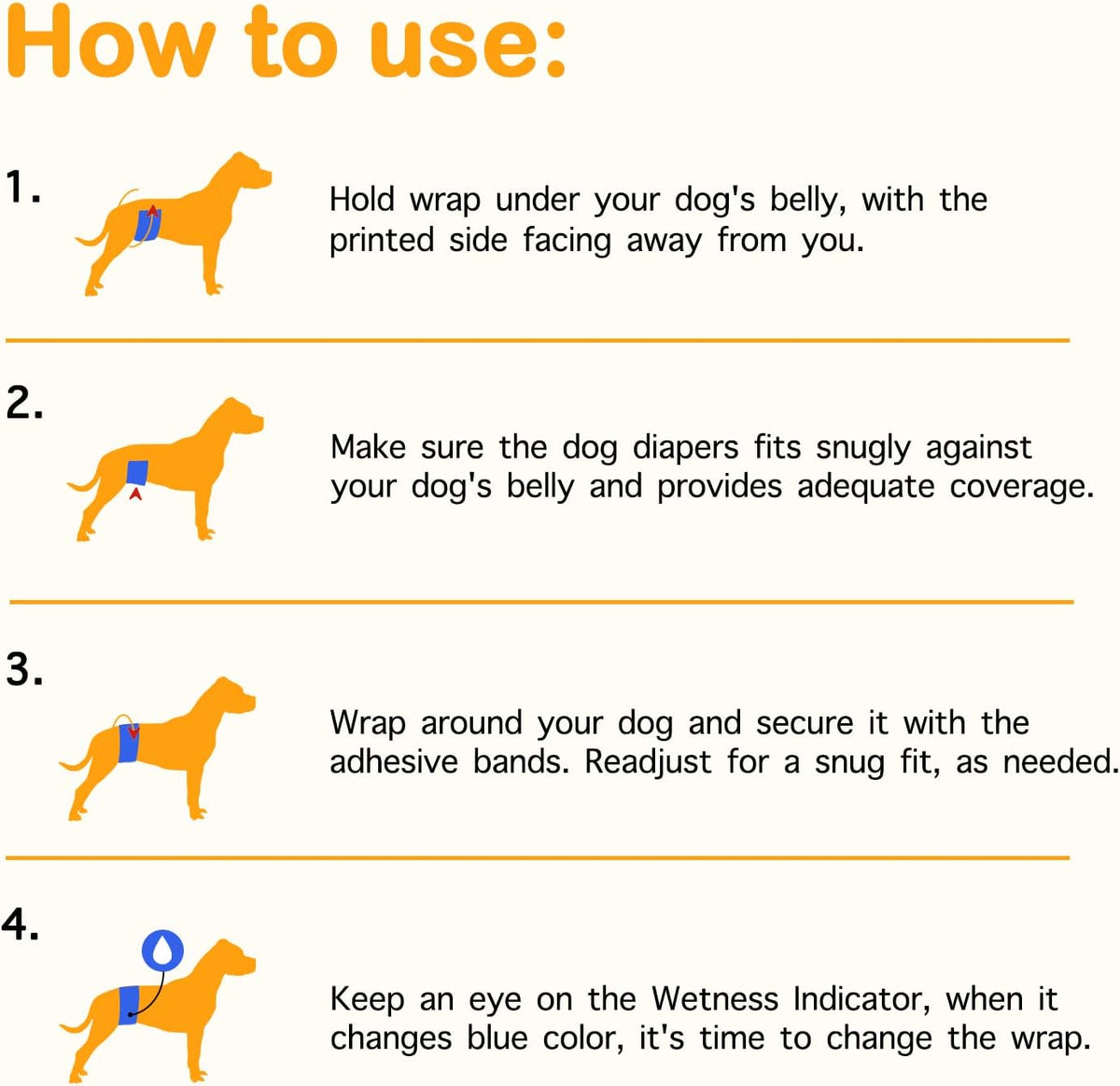 Dono Disposable Male Dog Diapers with Wetness Indicator - S 24count - image 3