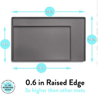 CatGuru Premium Cat Food Mat - 19"L x 11"W / Carbon - image 2