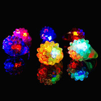 Novelty Place 24 pack flashing LED jelly rings glowing in multiple colors - view 2