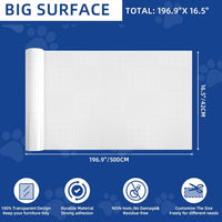 TOOSOFt Anti Cat Scratch Furniture Protector Clear Vinyl 196.9"x16.5" – Essentials for Cats - 196.9"x16.5" - image 2