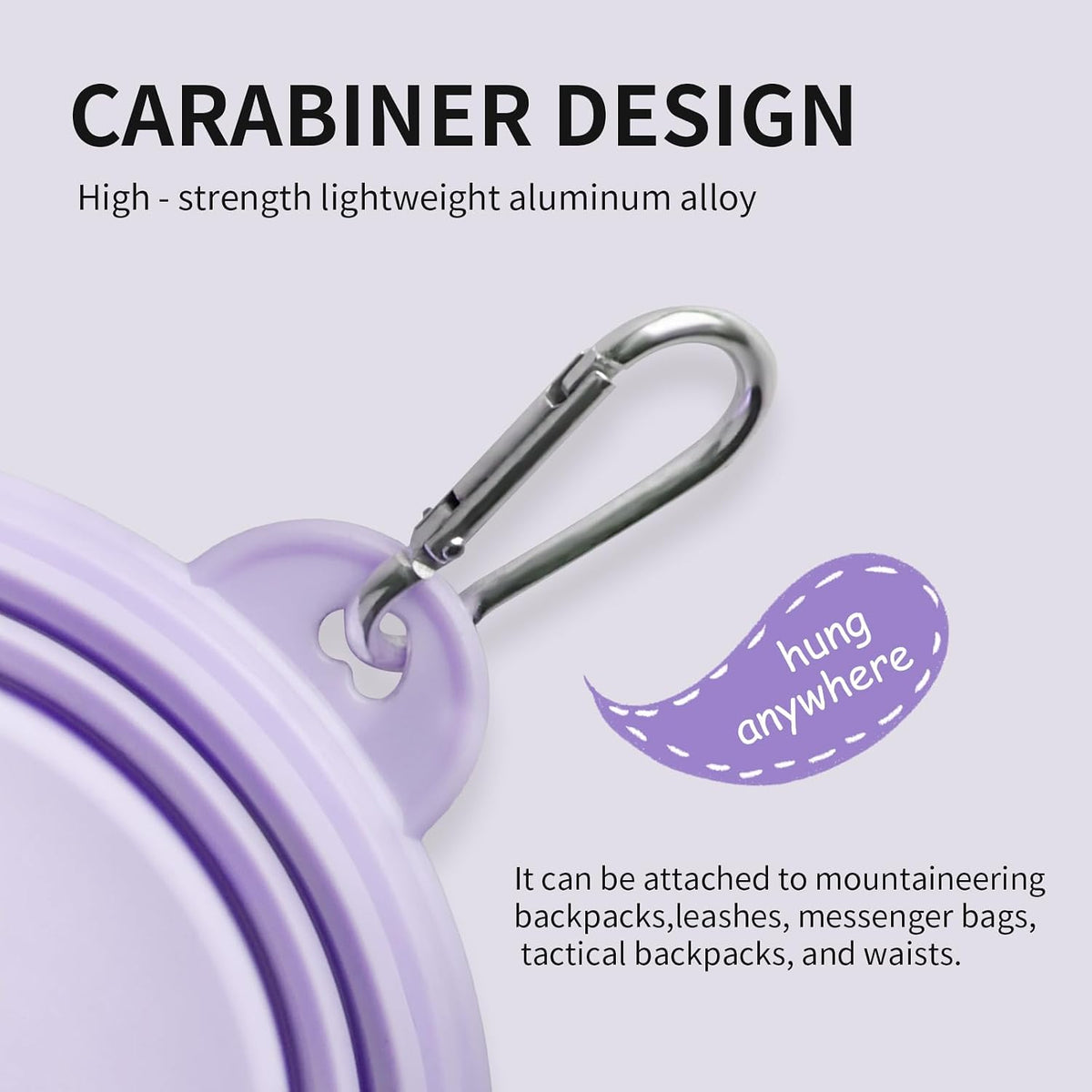 Collapsible Dog Bowls 2-Pack - 12 OZ Macaron Yellow and Violet - image 4