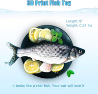 TOOGE 2 Pack 9" Floppy Fish Cat Toys with SilverVine and Catnip - Red Carp + Carp - image 4