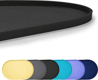 100% Waterproof 0.5" Raised Edge BPA Free Silicone Dog Food Mat - 19x12x0.5 Inch / Black