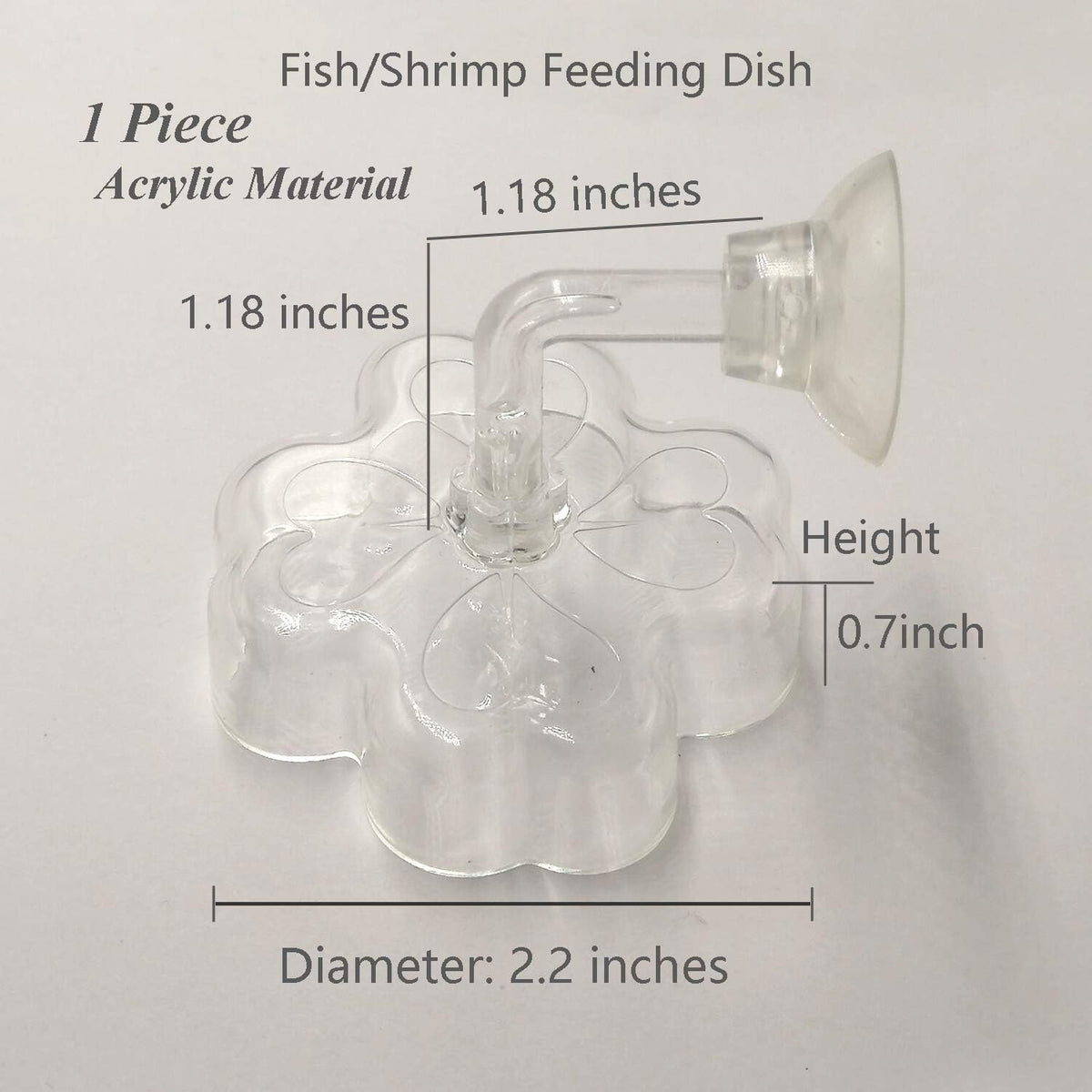 Aquarium Shrimp/Small Fish Feeding Dish Feeder Dish - Clover Shaped - image 2